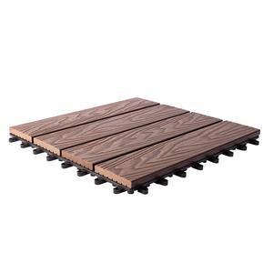 Barna famintás összepattintható 20x300x300mm -es teraszburkolat 